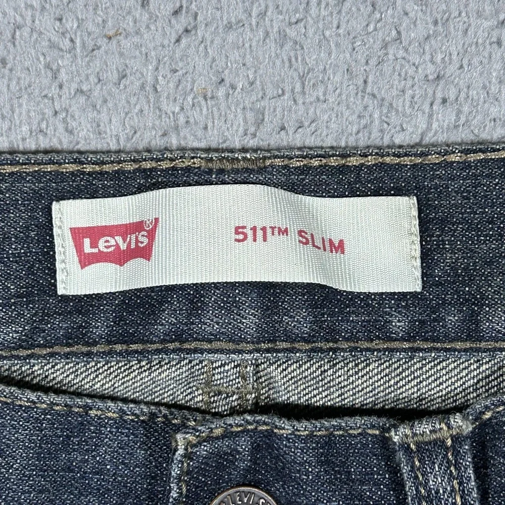 Levis Jeans Mens 30x30 Blue 511 Slim Straight Leg Denim Pants #3321